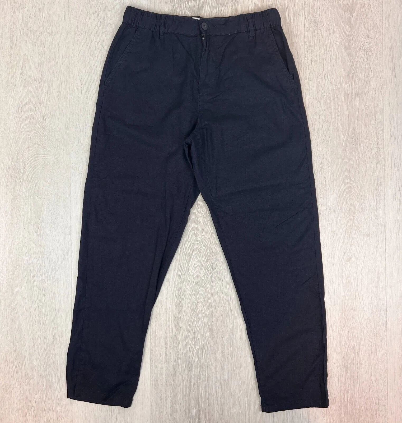 Celio Navy Blue Linen Blend Pants Size 32