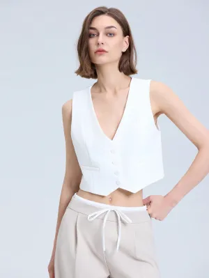 Chaleco sin mangas estilo occidental para mujer