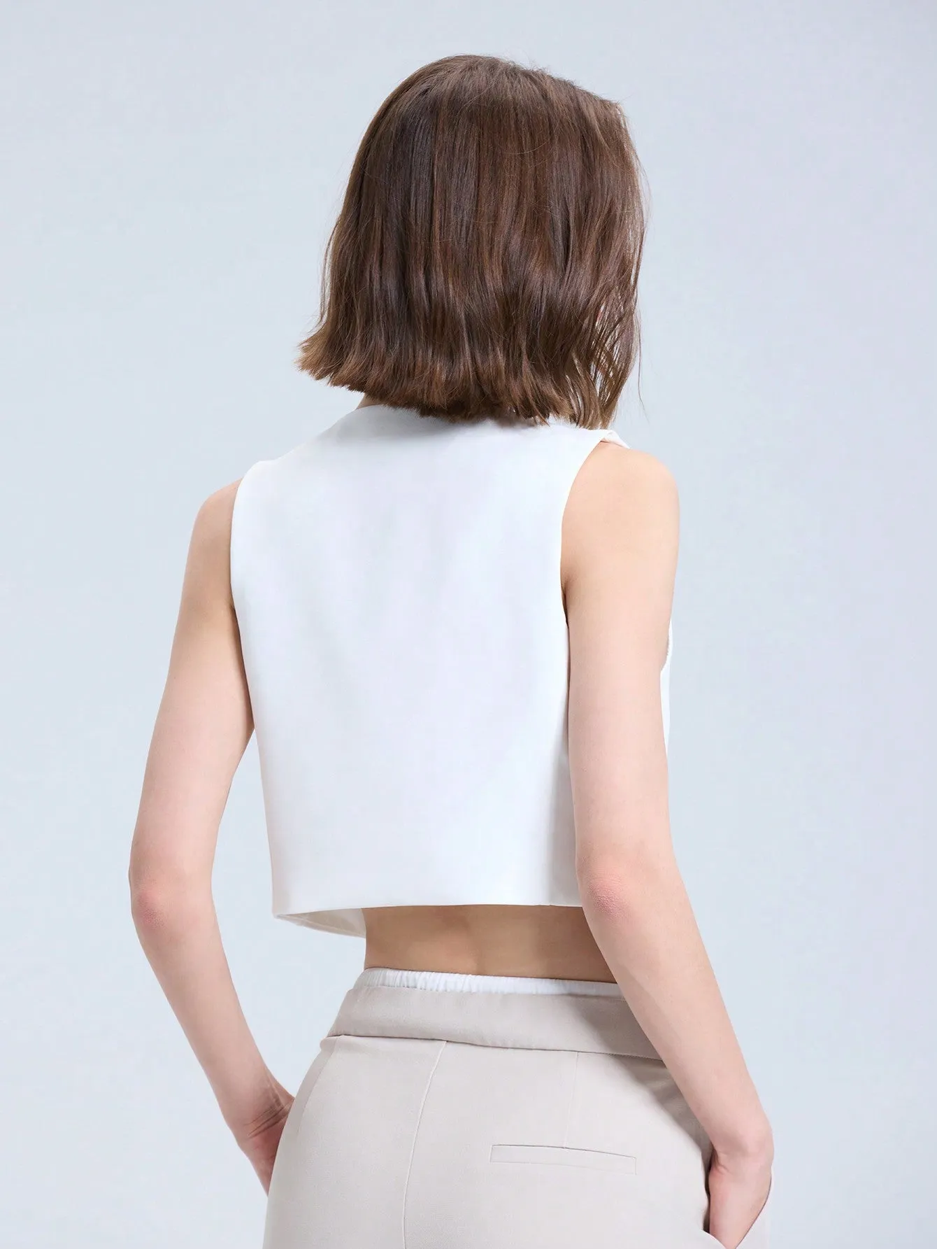Chaleco sin mangas estilo occidental para mujer