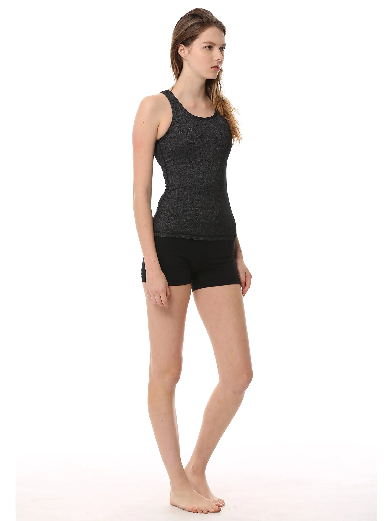 CHALLENGE TANK 2.0, HEATHER BLACK