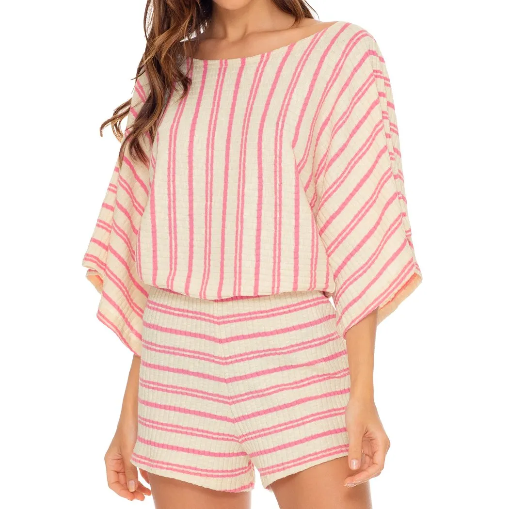 CHAMPAGNE POP - Open Shoulder Romper