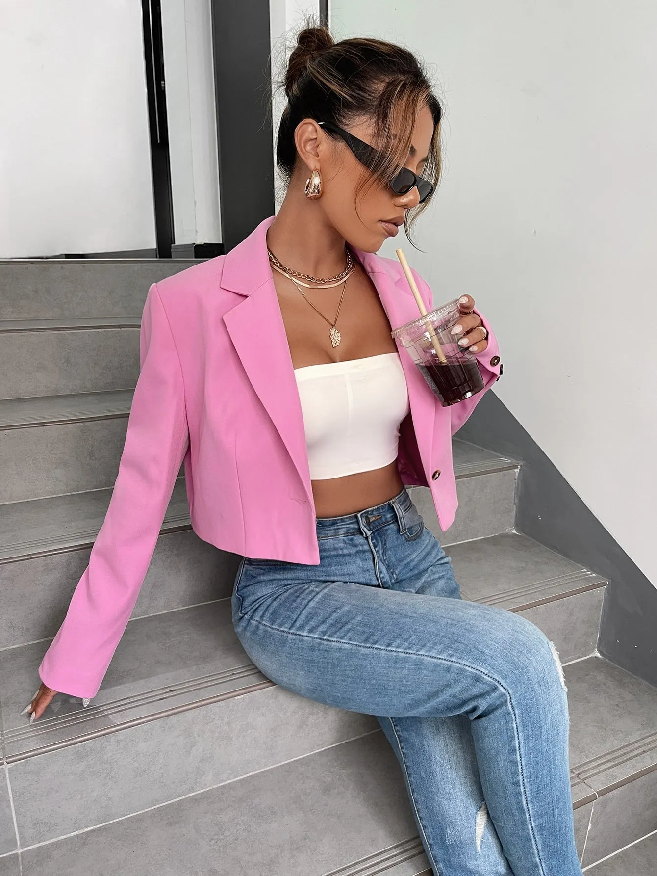 Chaqueta de Blazer de Mujer para Otoño