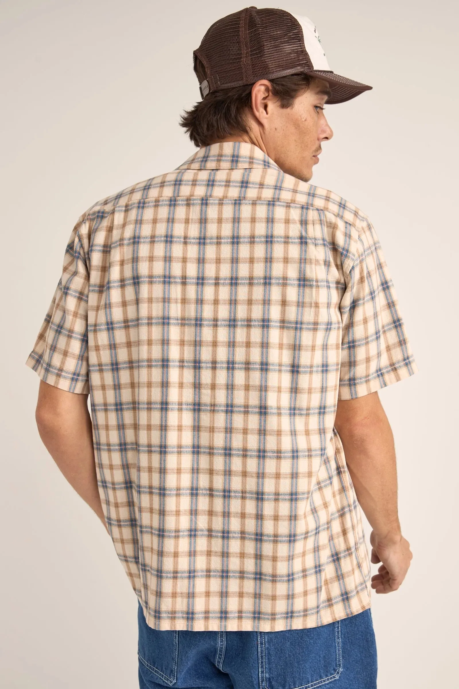 Check Short Sleeve Shirt - Natural