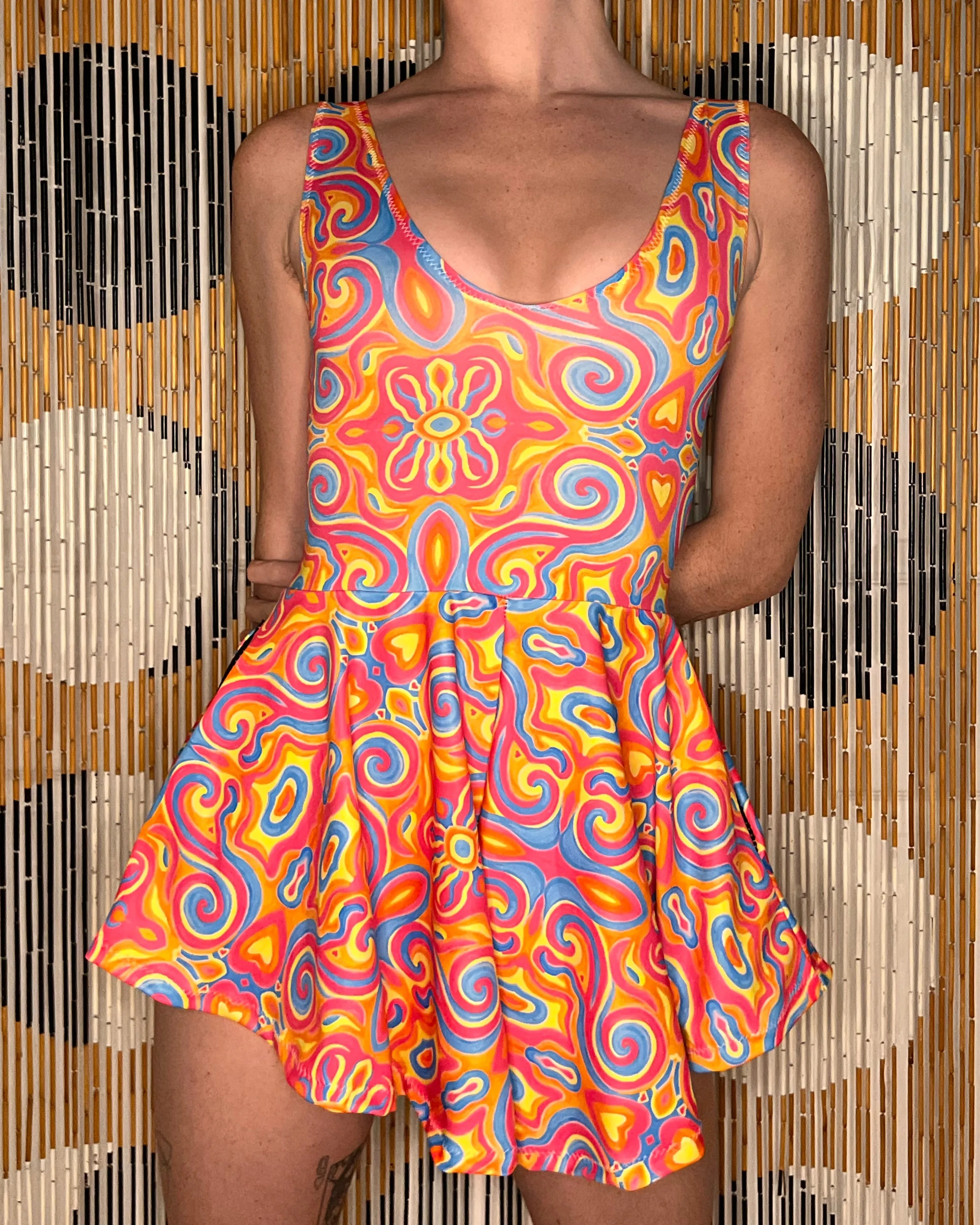 Choose A Design: Flare Shorts Athletic Romper [With Pockets] (Custom Handmade Order)