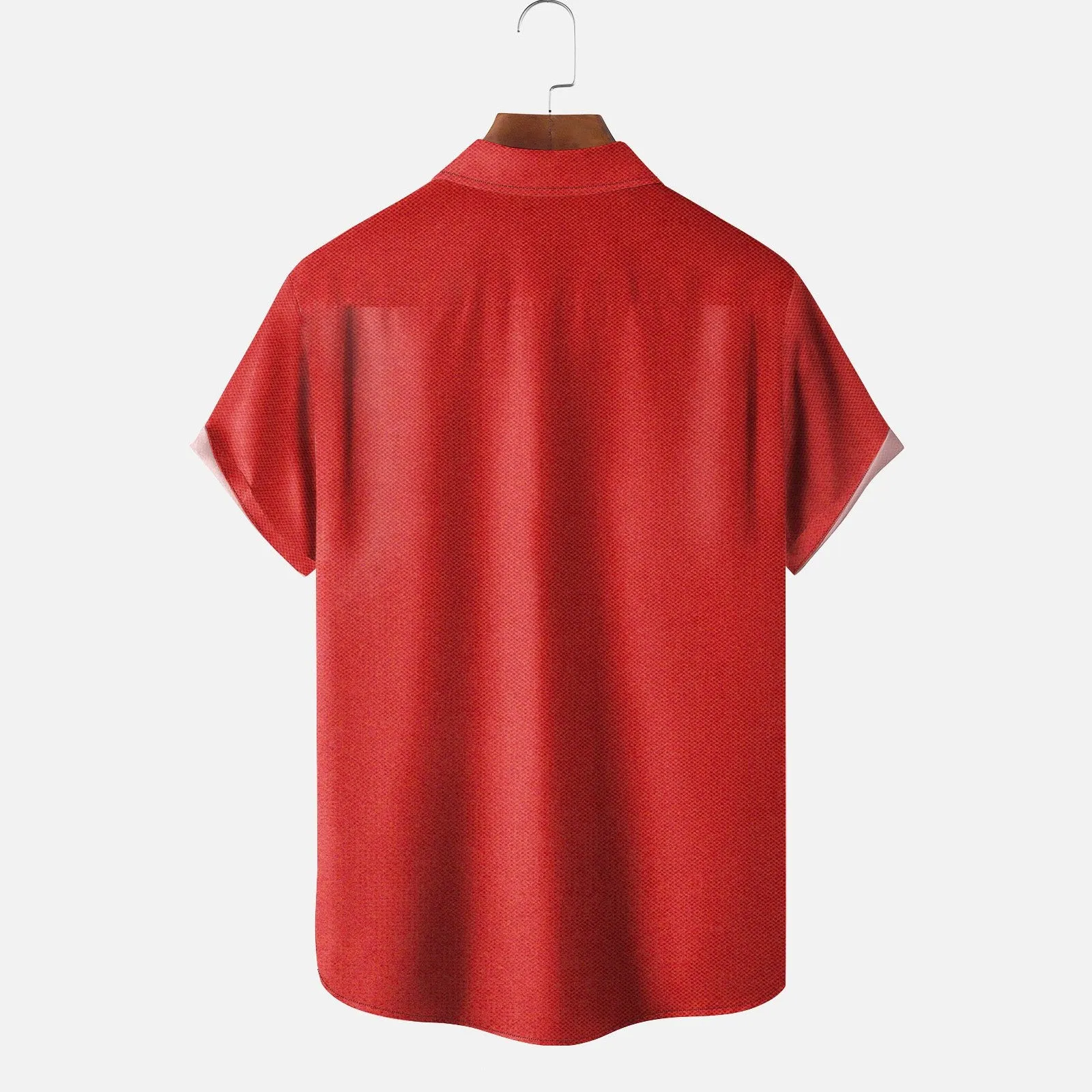 Christmas Fun Santa Chest Pocket Bowling Shirt