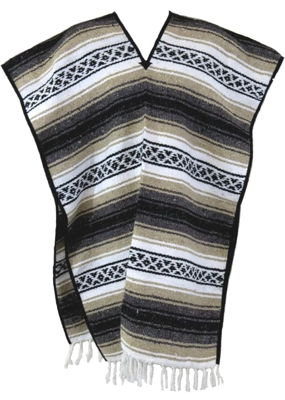 Classic Mexican Blanket Poncho