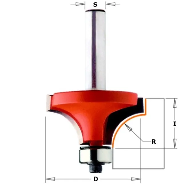 CMT 838.317.11 Roundover Bit, 3/8" Radius, 1/4" Shank
