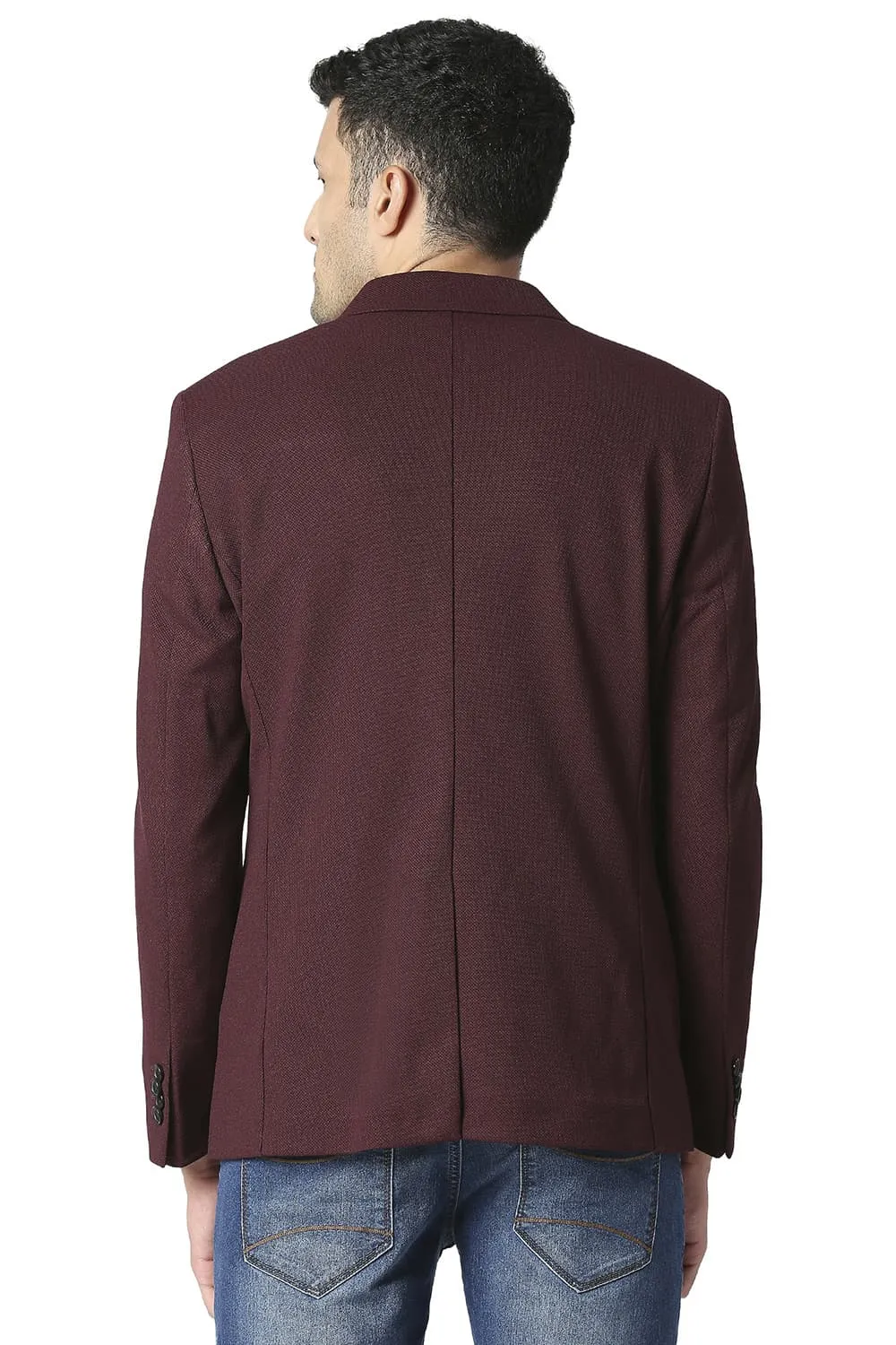Comfort Fit Self Structure Knit Blazers