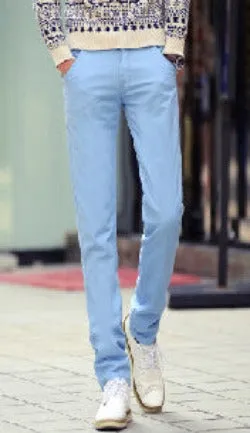 cotton pants men mens long pants solid color trousers men casual suit pants size 28 - 38 men's slim fit pantalones