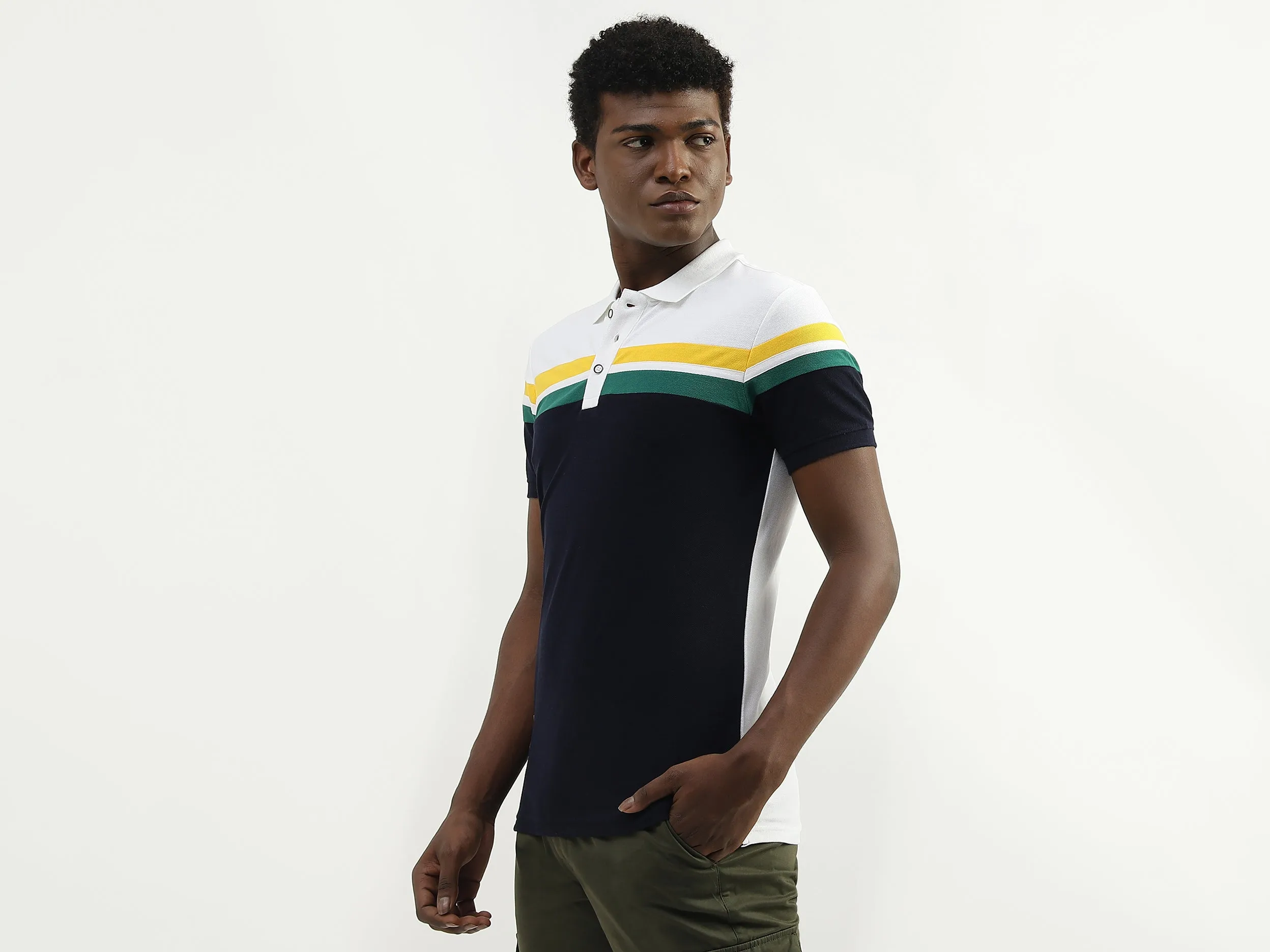 Cotton Printed Polo Collar Mens T-shirts