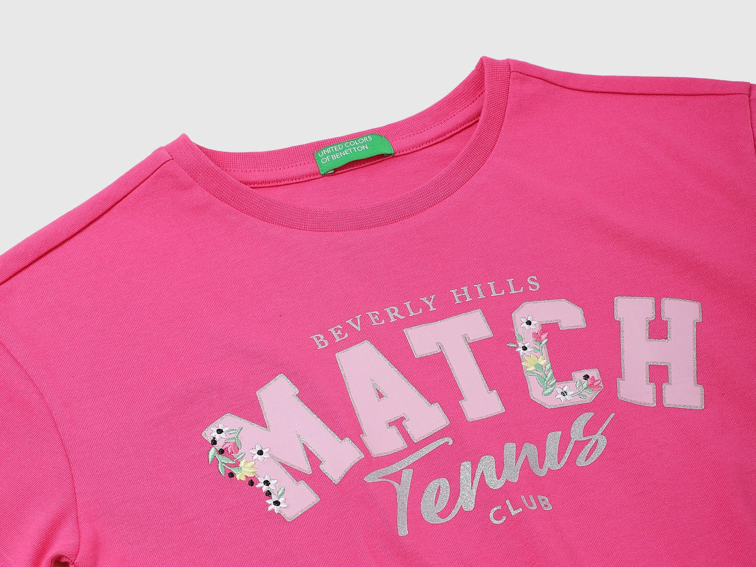 Cotton Printed Round Neck Girls T-shirts