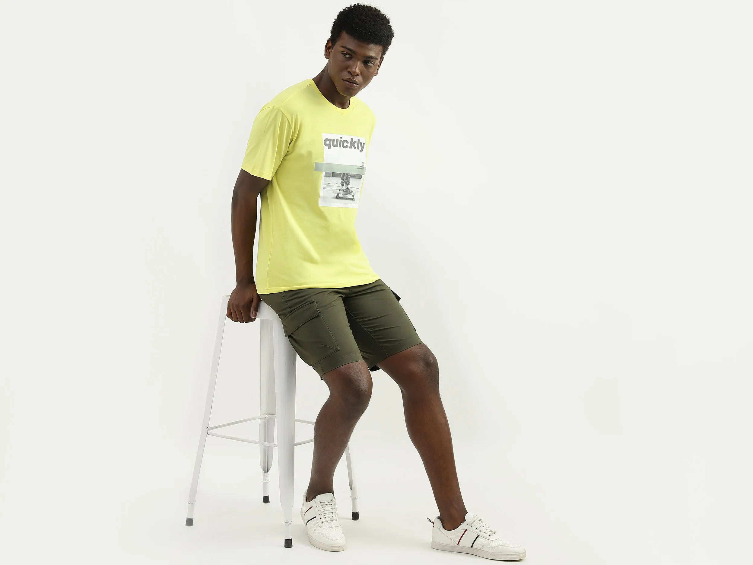 Cotton Printed Round Neck Mens T-shirts