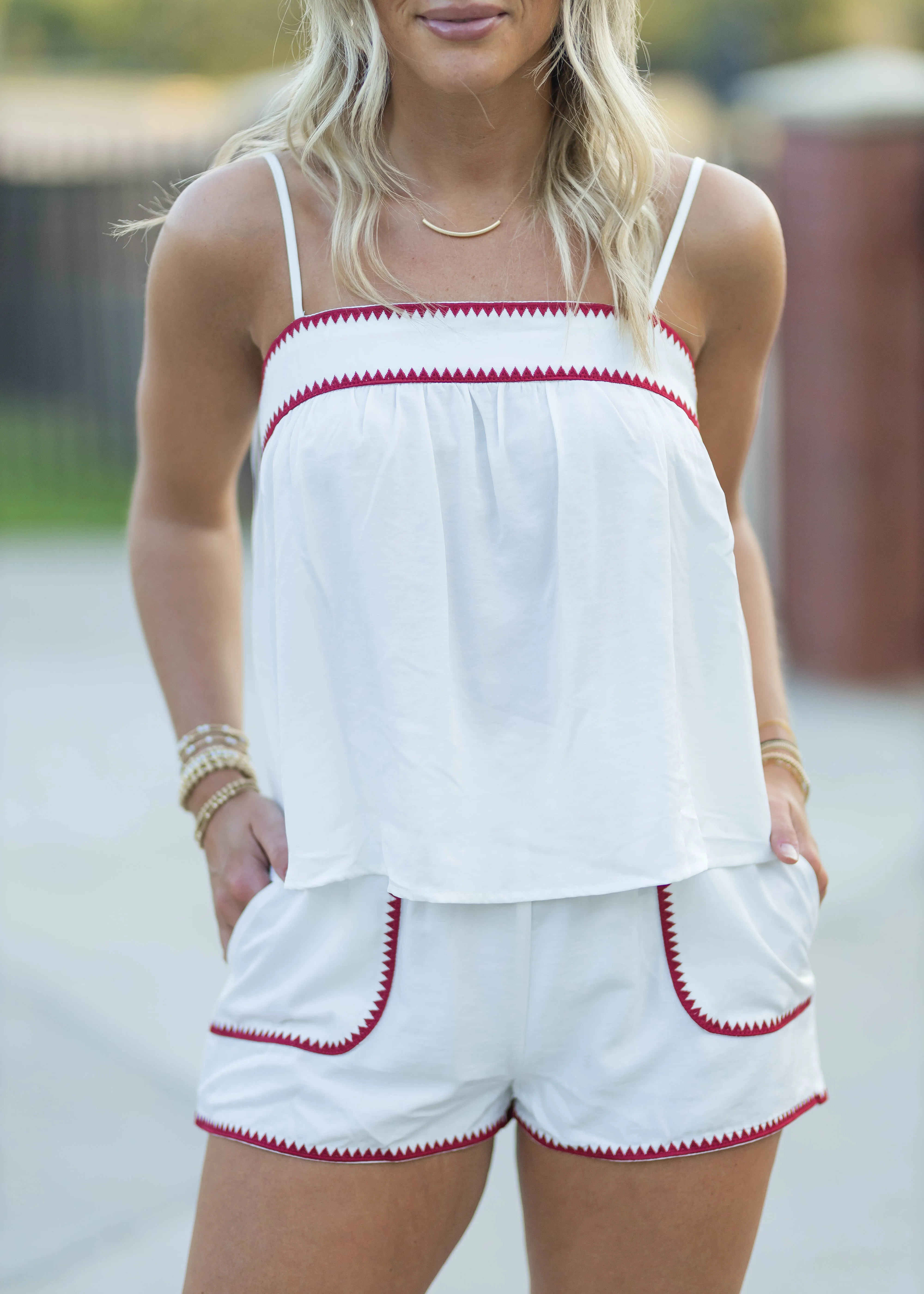Crimson & White Stitch Set