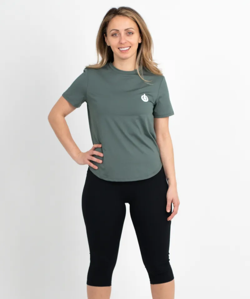 Cropped Pocket Legging | Black