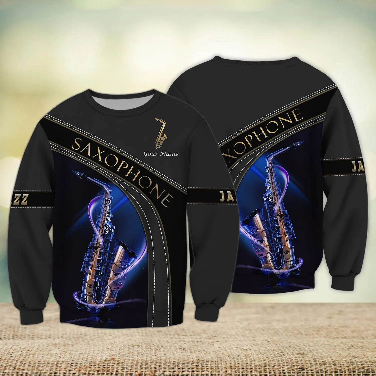 Custom Saxophone Shirts Saxophone Pattern Design Shirts 2741
