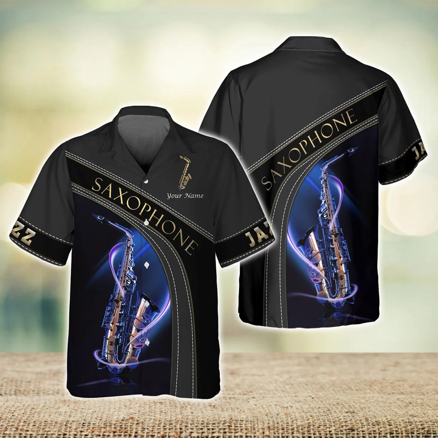Custom Saxophone Shirts Saxophone Pattern Design Shirts 2741