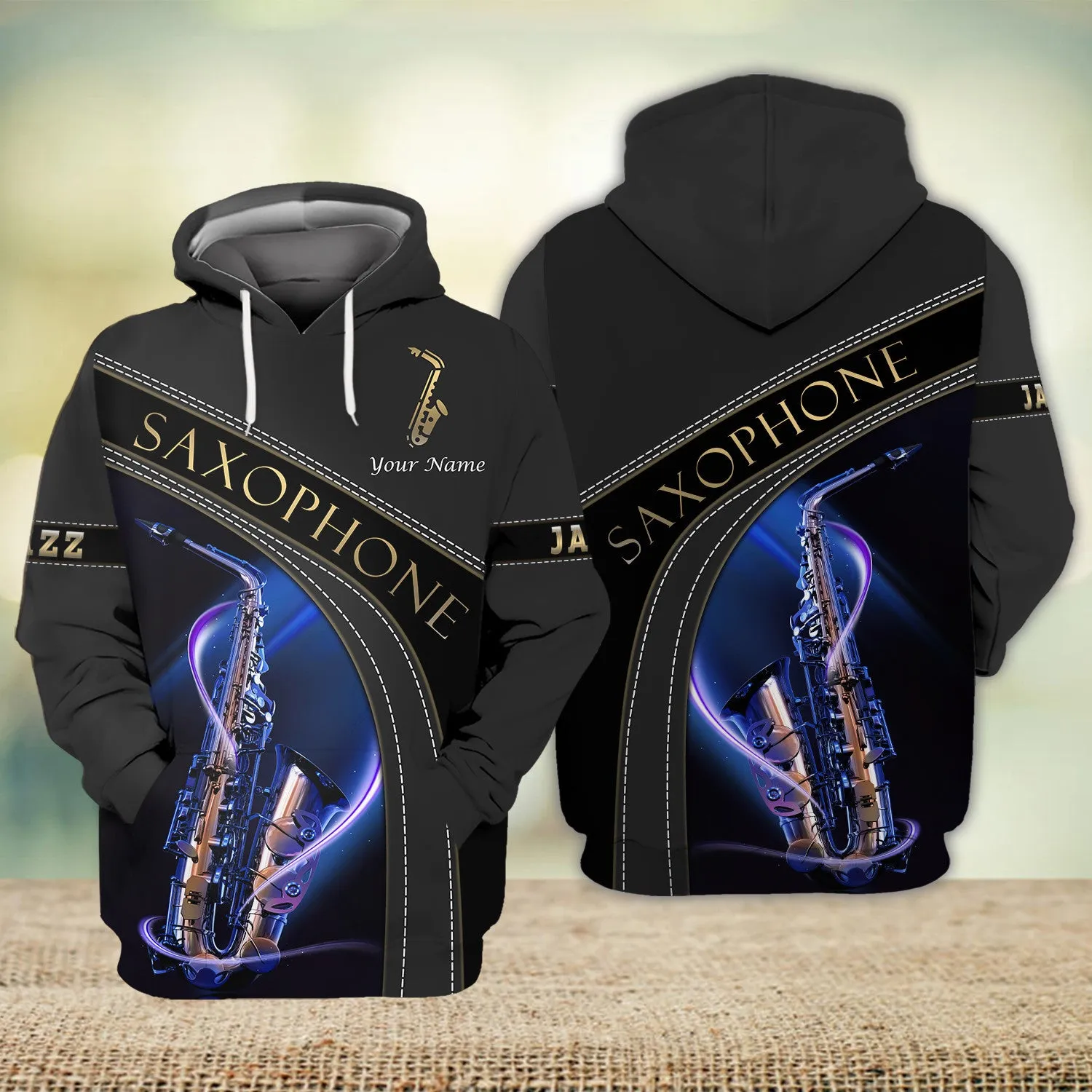 Custom Saxophone Shirts Saxophone Pattern Design Shirts 2741