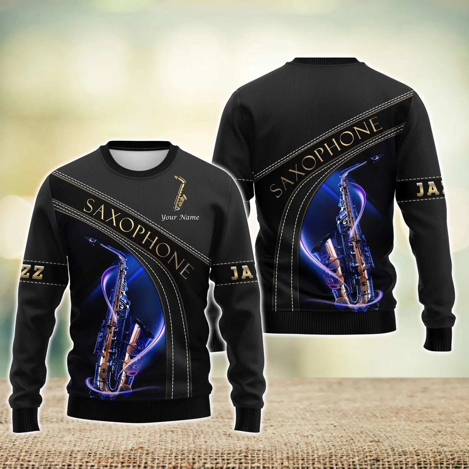 Custom Saxophone Shirts Saxophone Pattern Design Shirts 2741