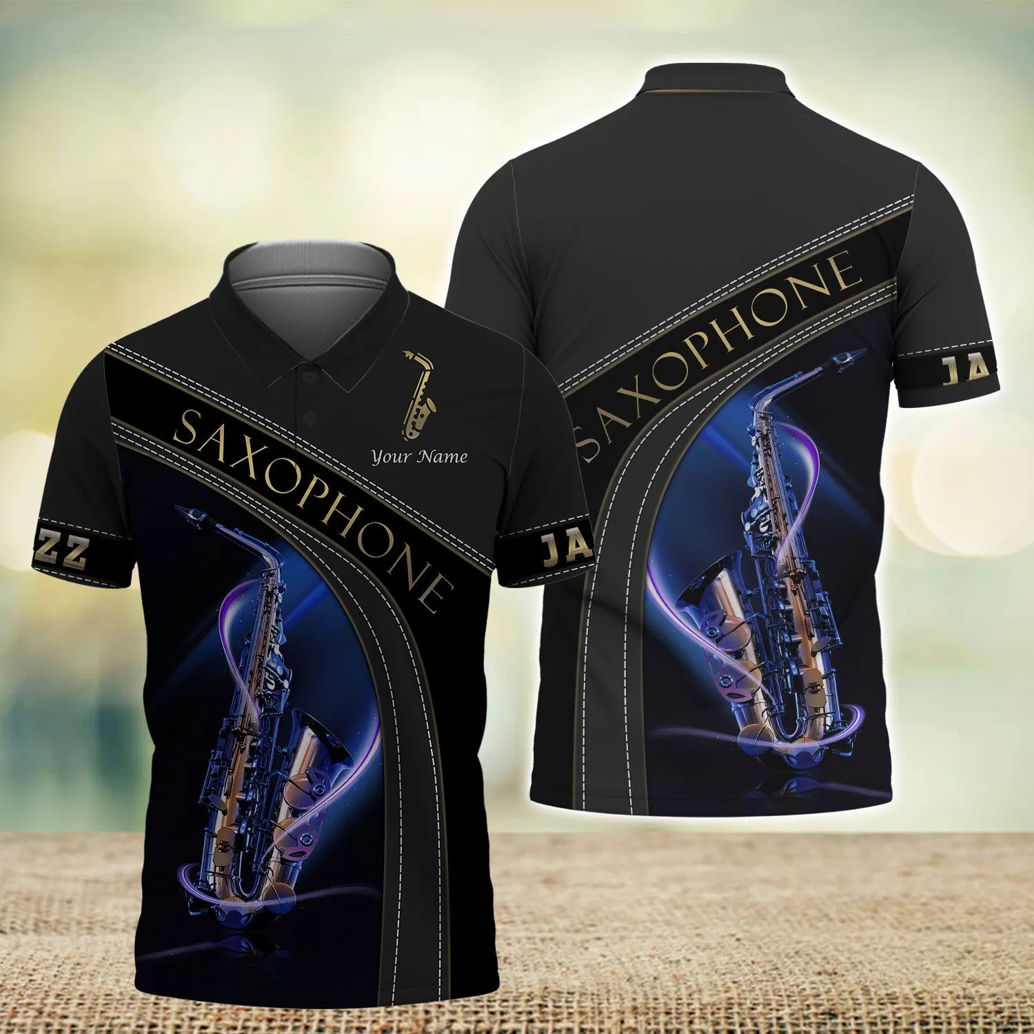 Custom Saxophone Shirts Saxophone Pattern Design Shirts 2741