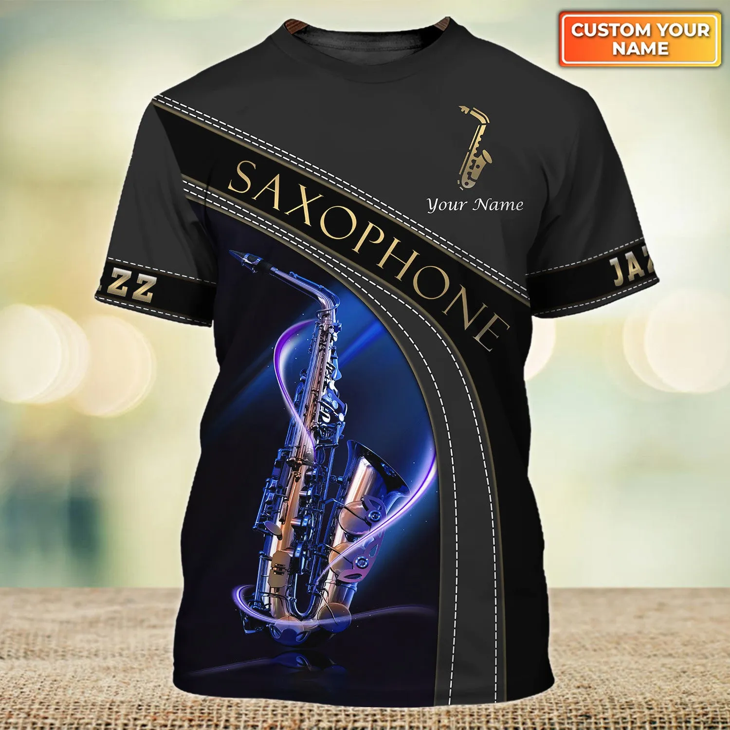 Custom Saxophone Shirts Saxophone Pattern Design Shirts 2741