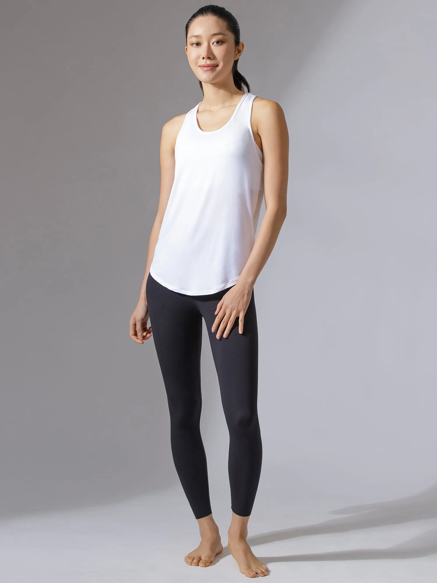 DAYTONA MESH BACK SINGLET, WHITE/WHITE MESH