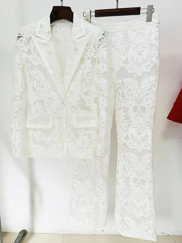 Designer Runway Suit Set