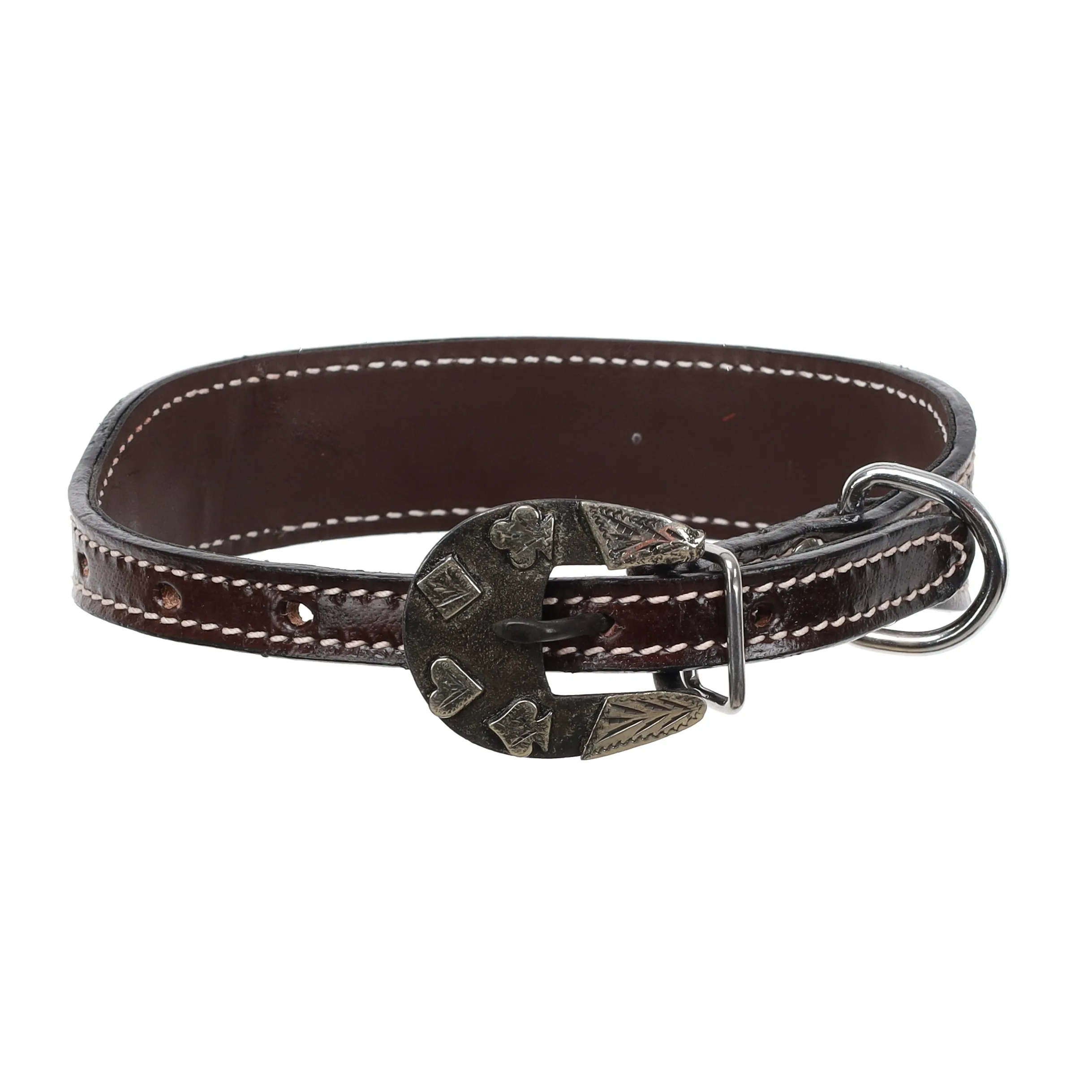 Dice Leather Dog Collar