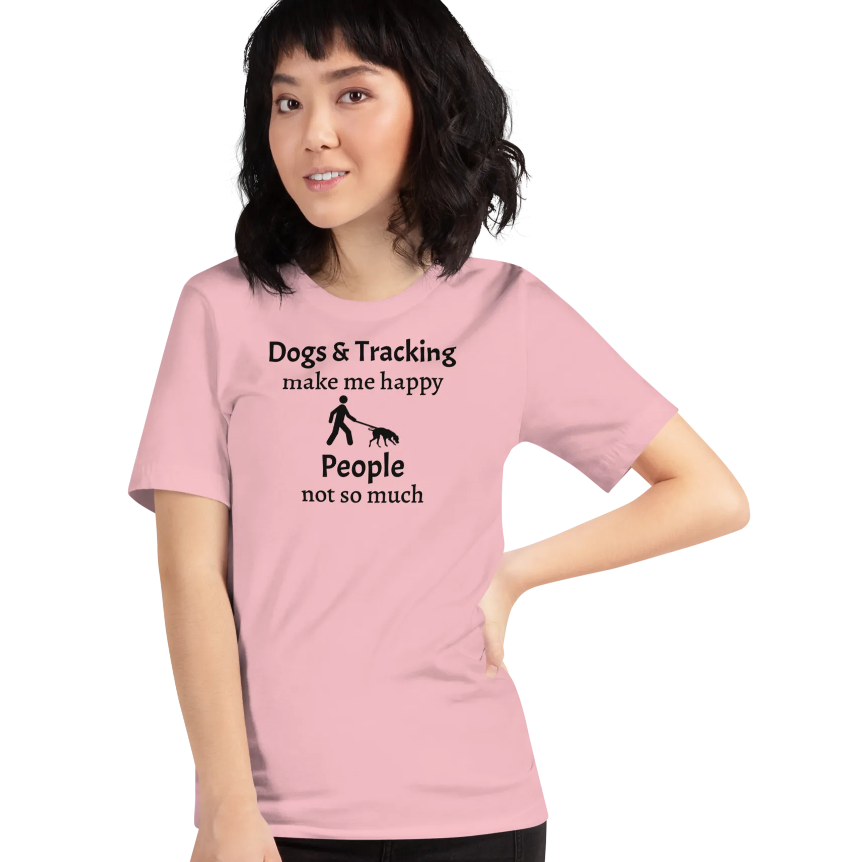 Dogs & Tracking Make Me Happy T-Shirts - Light