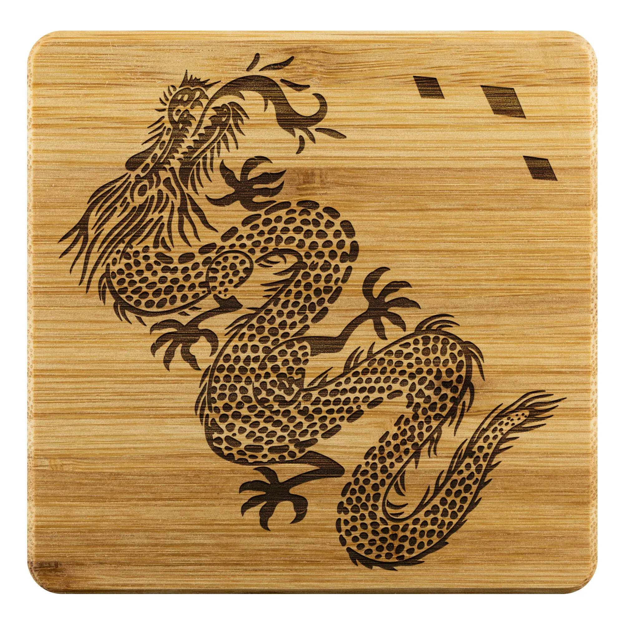 Dragon | Etched On Bamboo Coaster