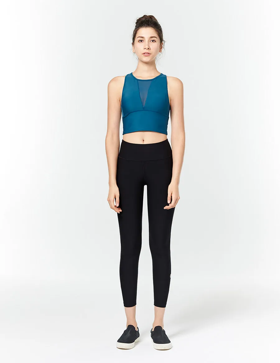 easyoga LA-VEDA Noble Cropped Tank1 - B31 Coral Blue