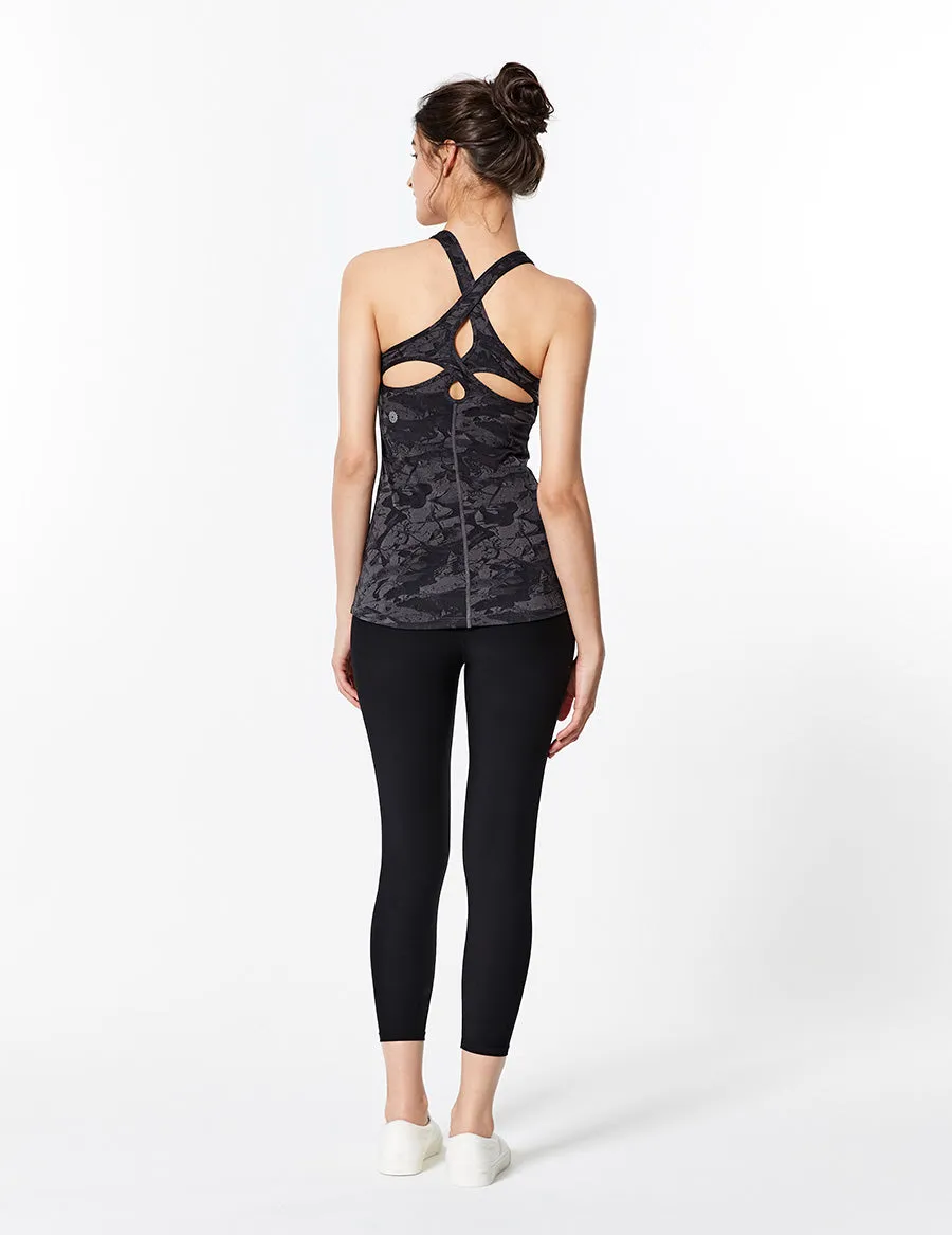 easyoga LA-VEDA Spiry Freedom Tank3 - FB1 Splashink D-Gray
