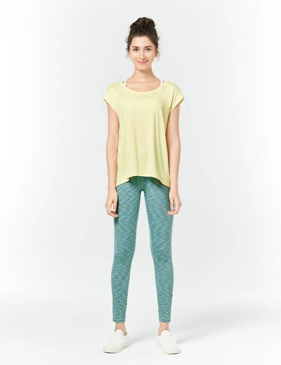 easyoga LA-VEDA Twiggy Core Tights3 - D57 Dark/Light Green Stripe
