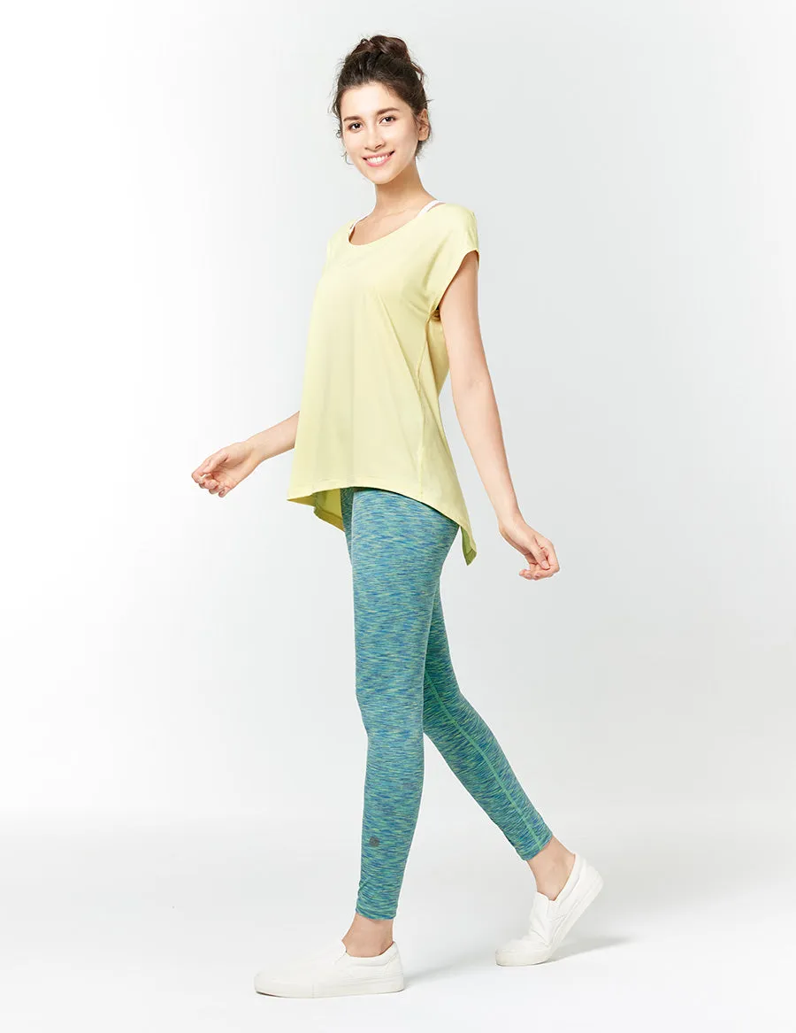 easyoga LA-VEDA Twiggy Core Tights3 - D57 Dark/Light Green Stripe