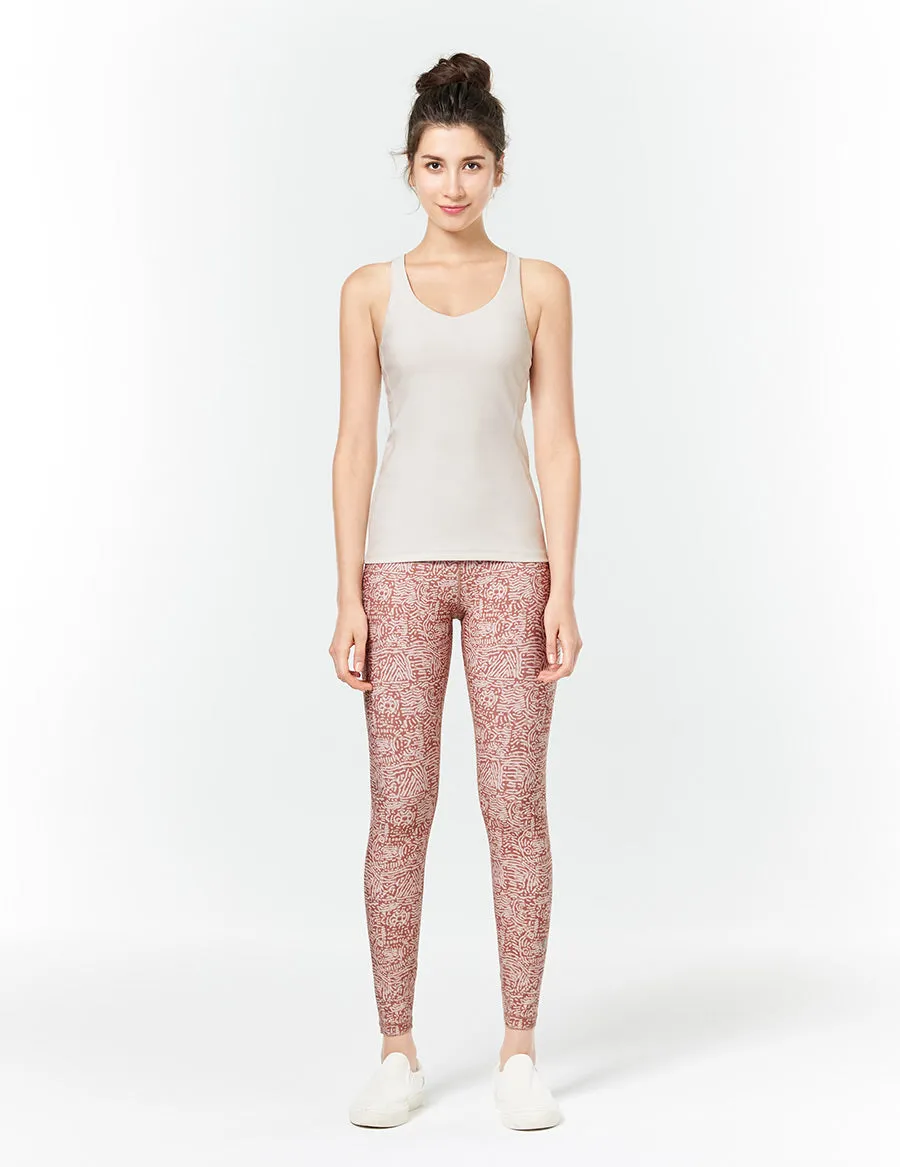 easyoga LA-VEDA Twiggy Core Tights3 - FD8 Tribe Brick Red