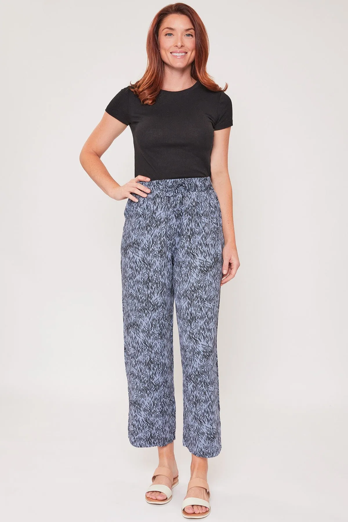 Elastic Waist Pant With Slit Hem , Pack Of 6