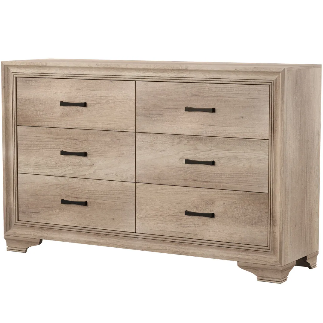 Eleora 6 Drawer 58" W Double Dresser Sand & Stable™