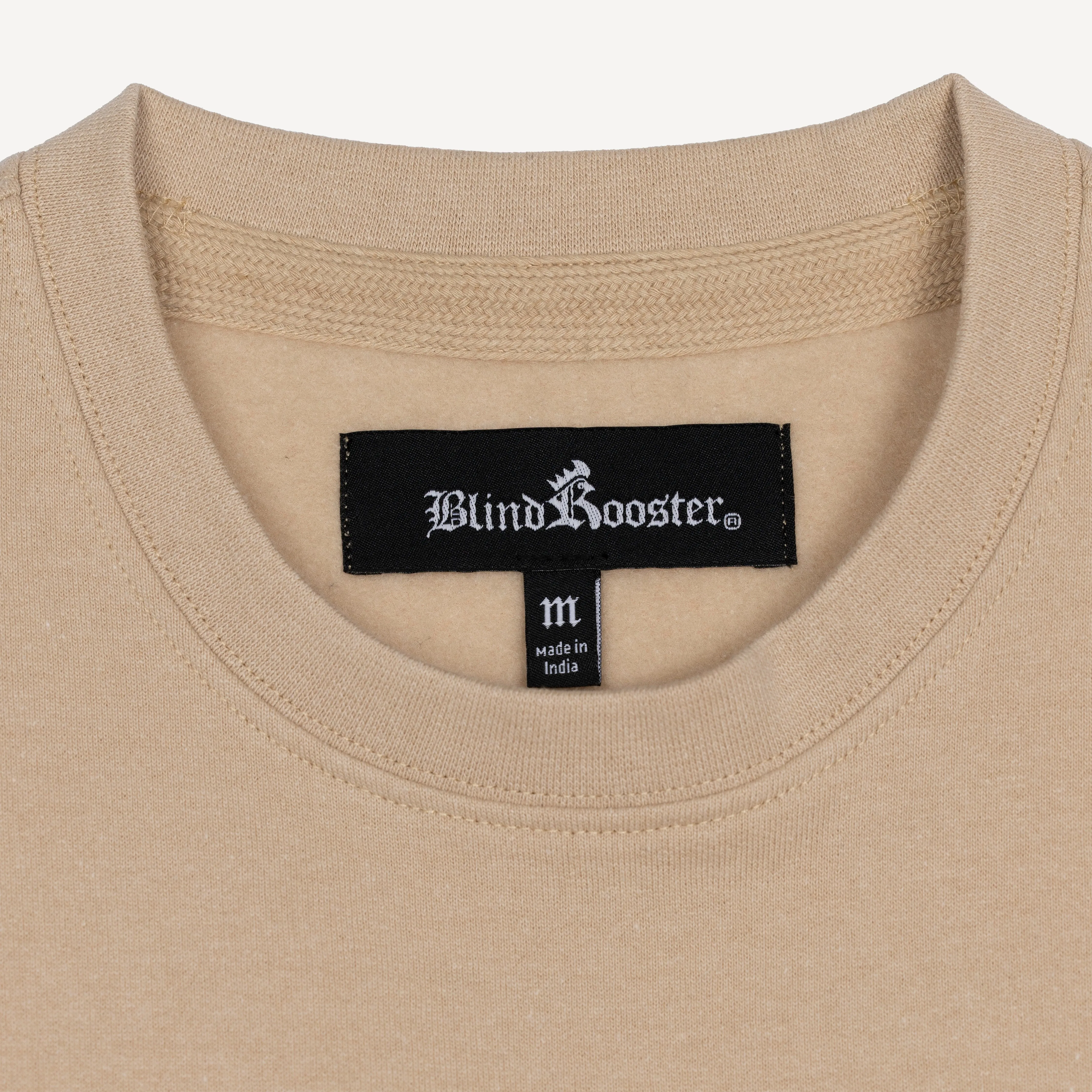 Embroidered Front Sweatshirt  - Sand / Mushroom Elements