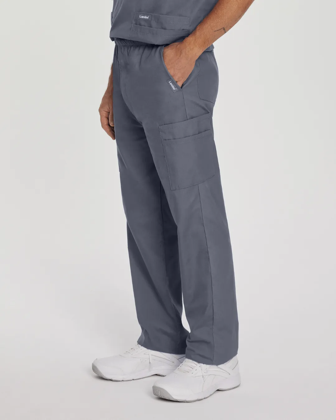 Essentials Men's Straight-Leg Cargo Scrub Pants - 8555