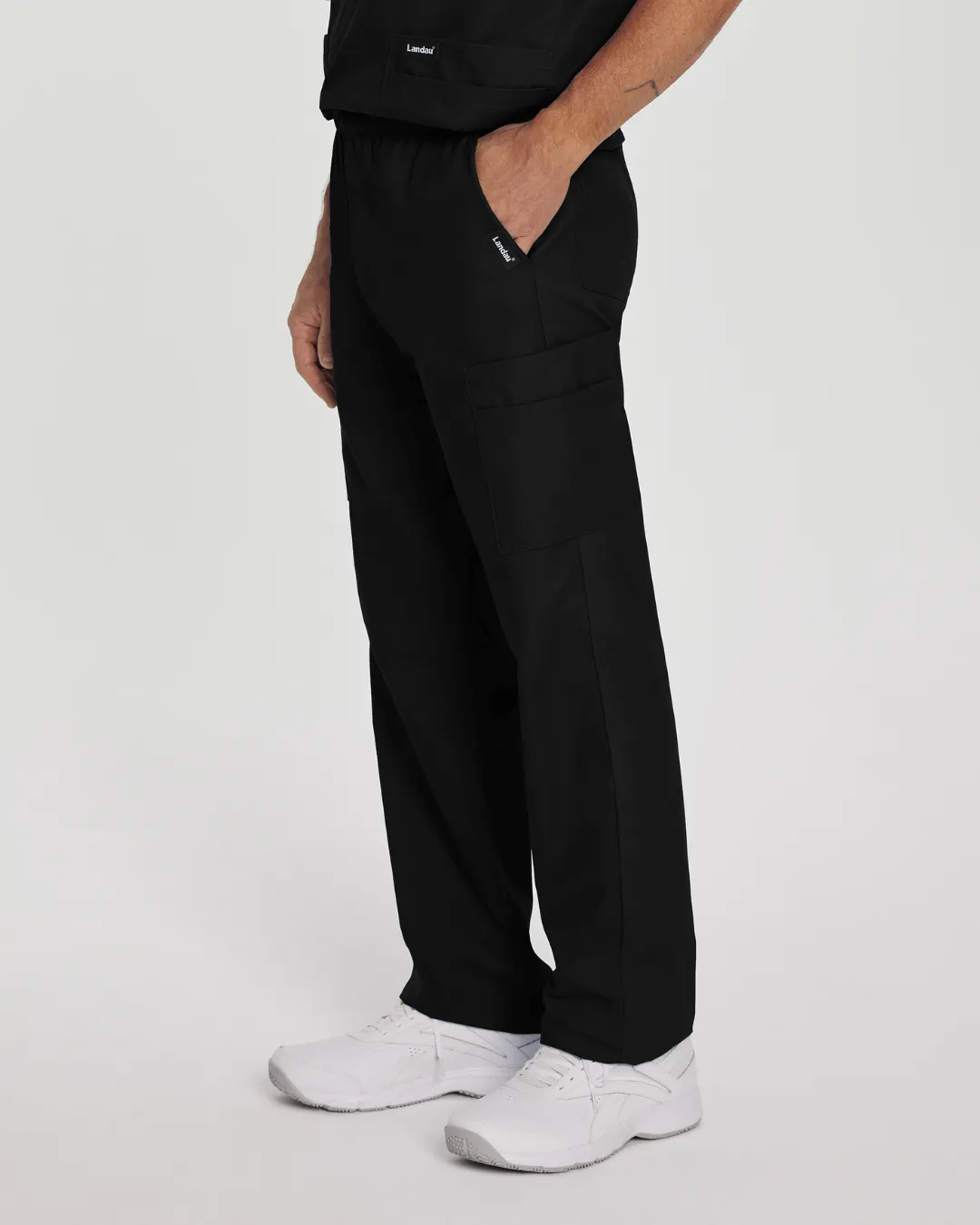 Essentials Men's Straight-Leg Cargo Scrub Pants - 8555
