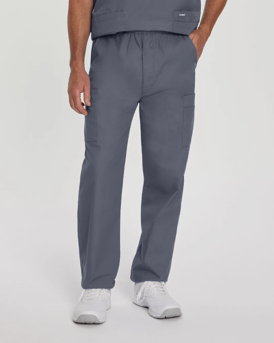 Essentials Men's Straight-Leg Cargo Scrub Pants - 8555