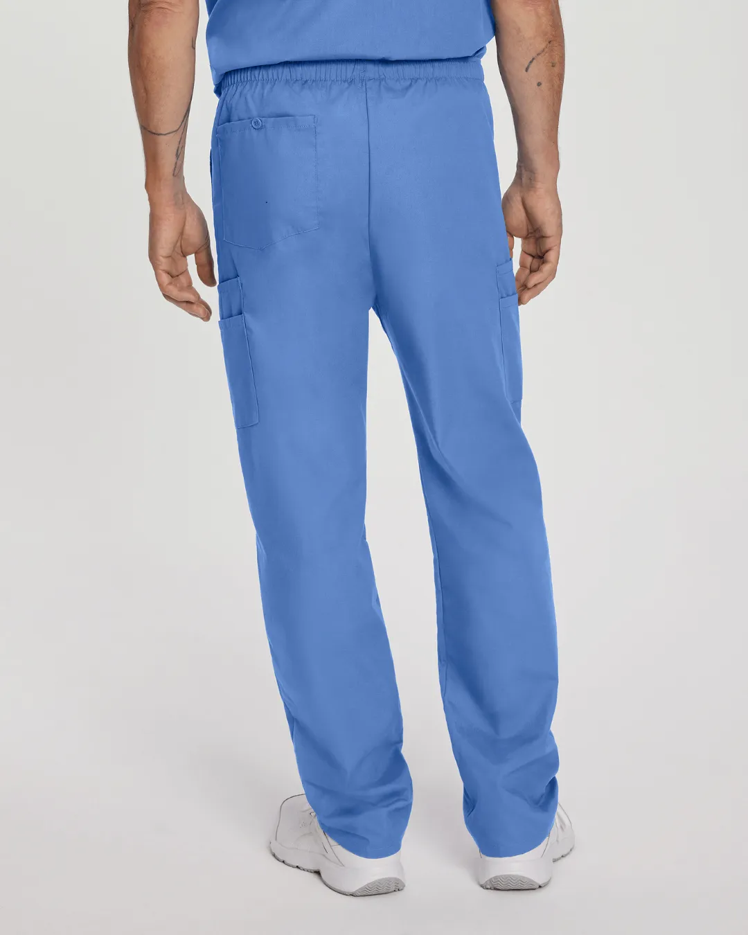 Essentials Men's Straight-Leg Cargo Scrub Pants - 8555