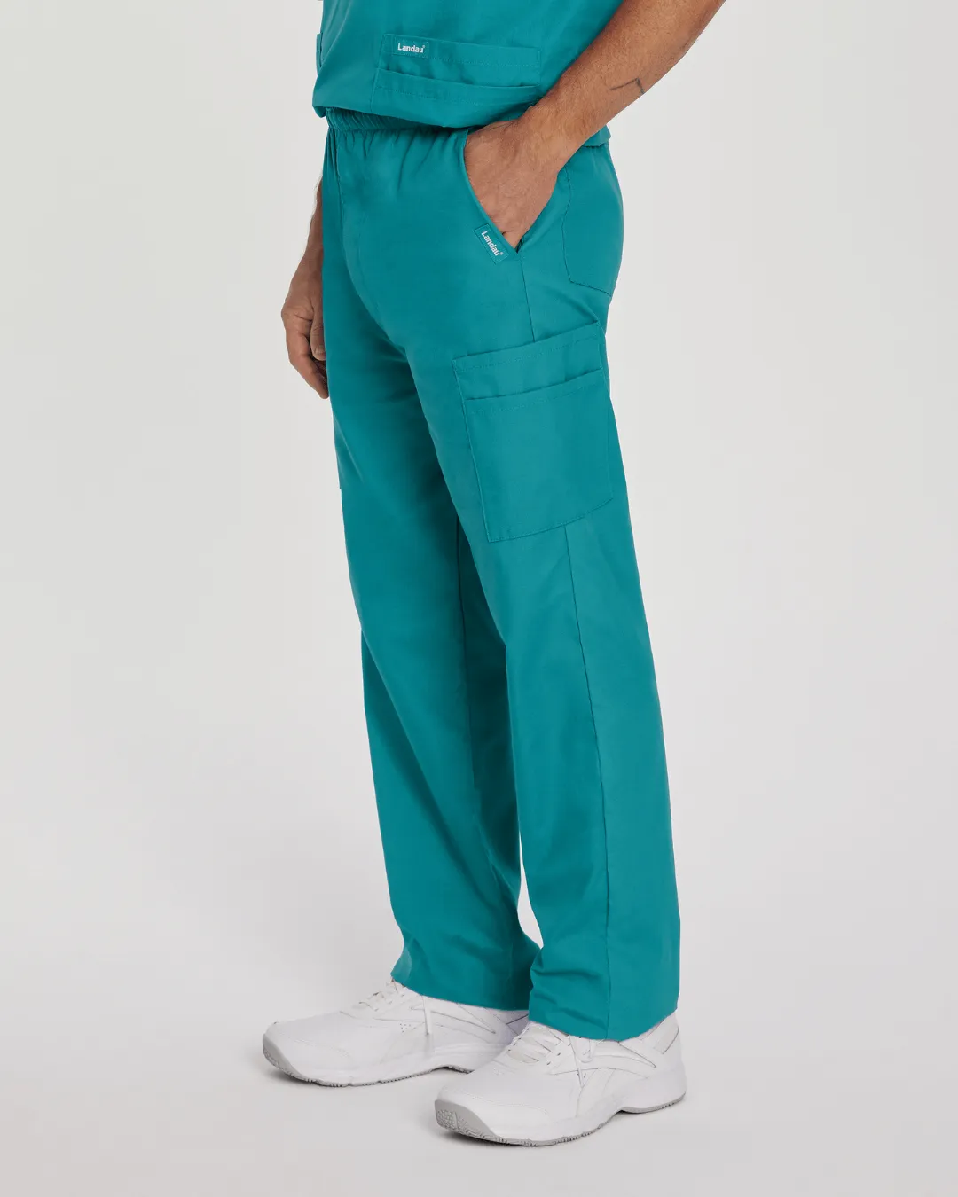 Essentials Men's Straight-Leg Cargo Scrub Pants - 8555