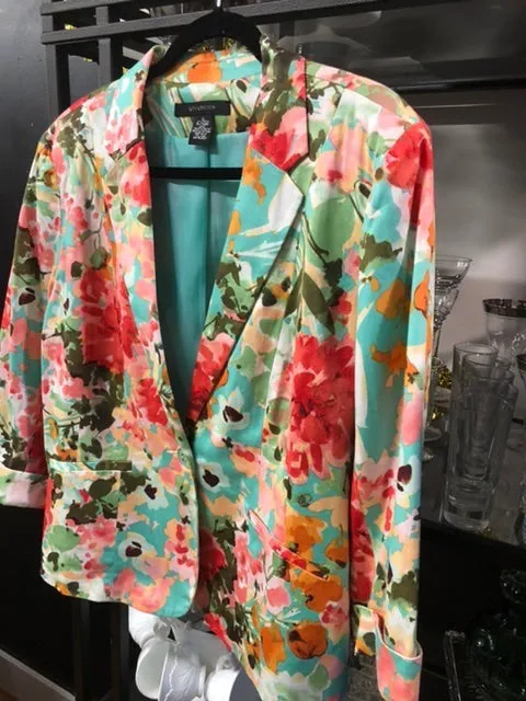 FLORAL BLAZER, size XL  #3020