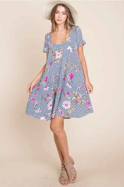 Floral Print Tunic Top