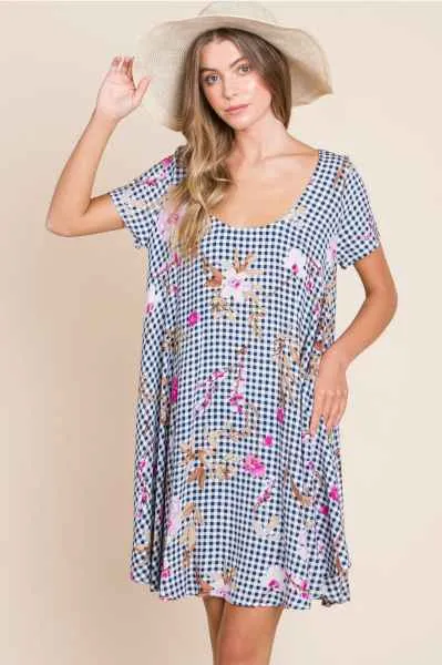 Floral Print Tunic Top