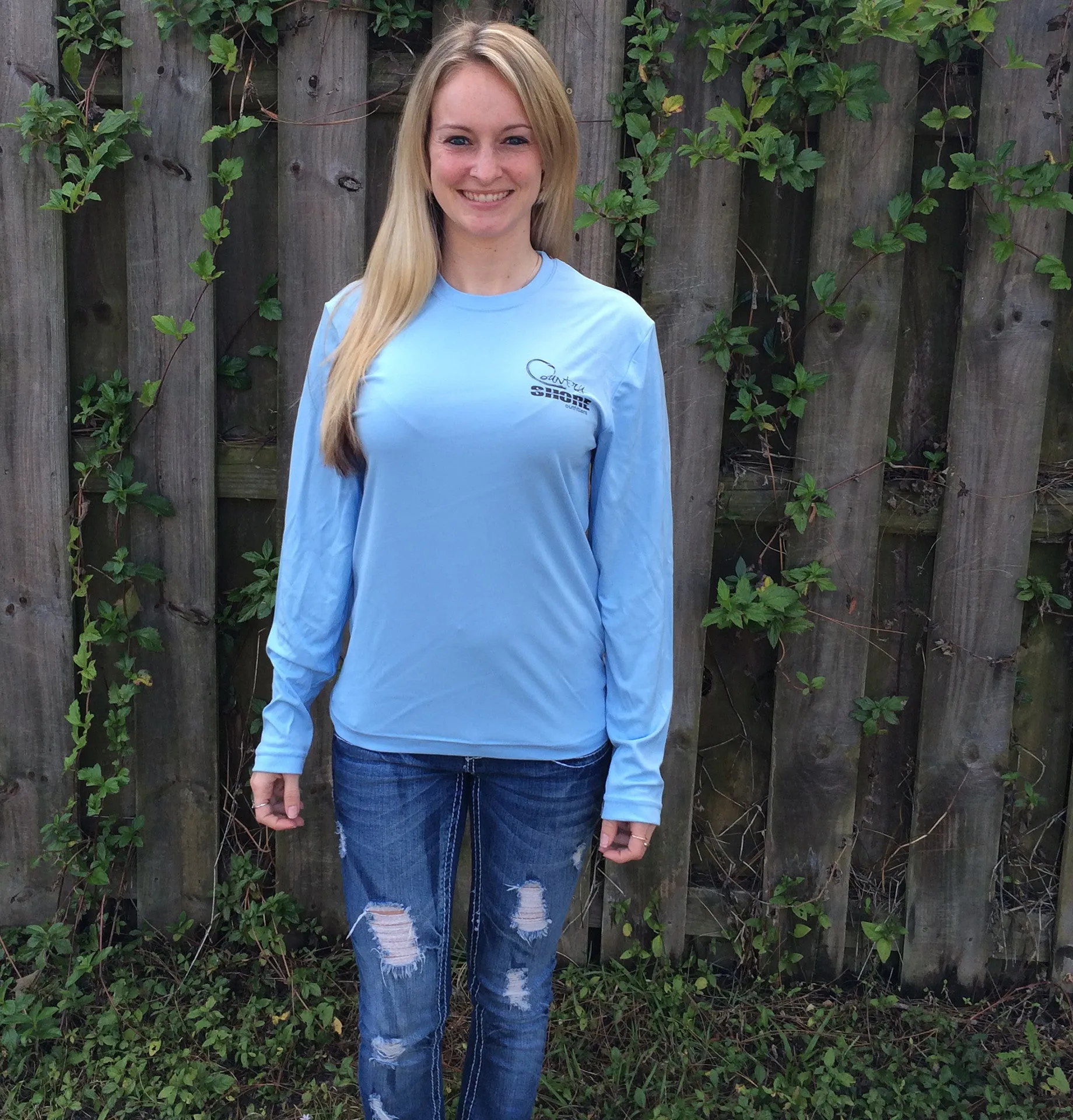 Florida Hogfish Light Blue UPF Long Sleeve Shirt