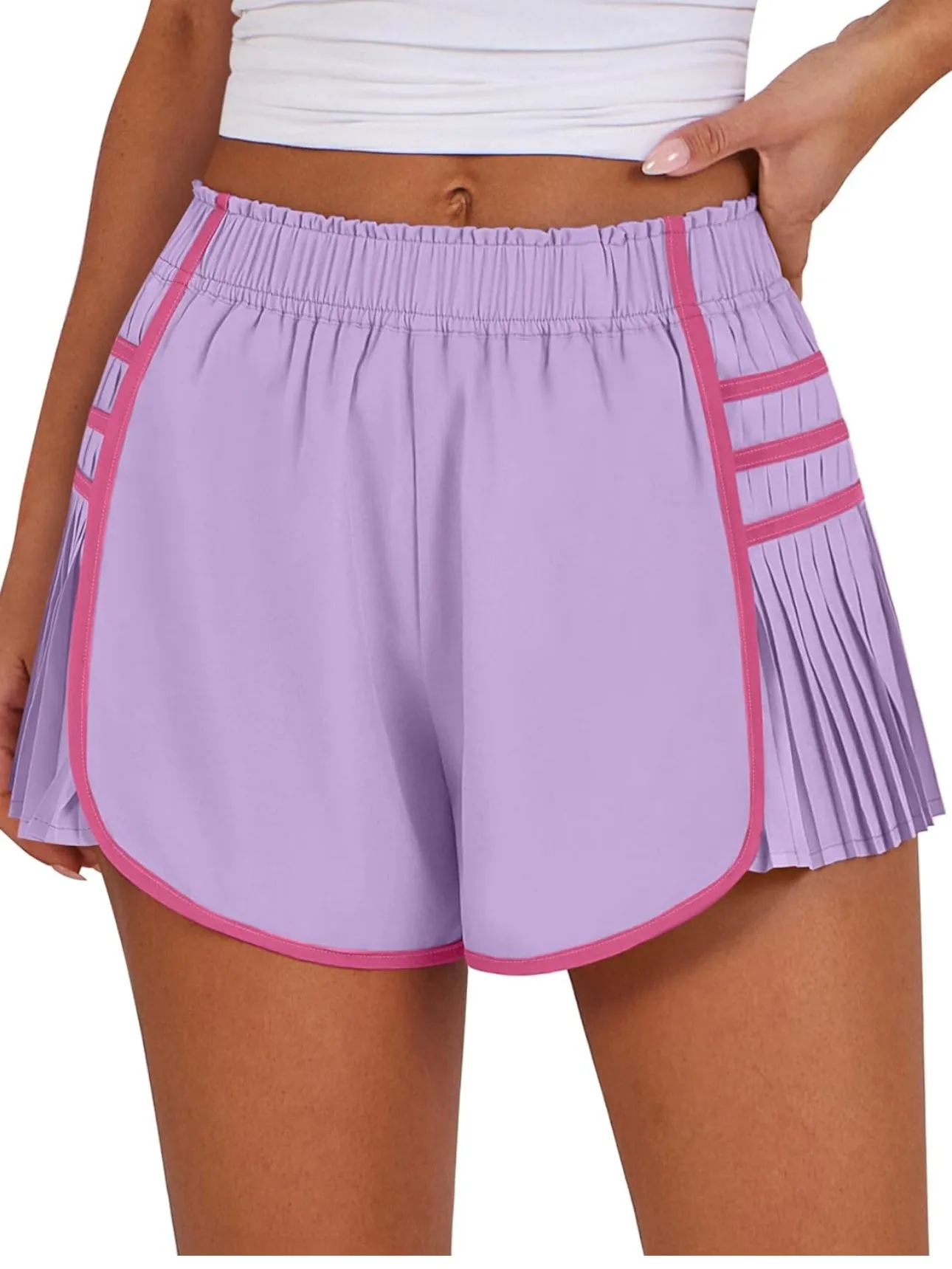 Flowy Pleated Athletic Shorts
