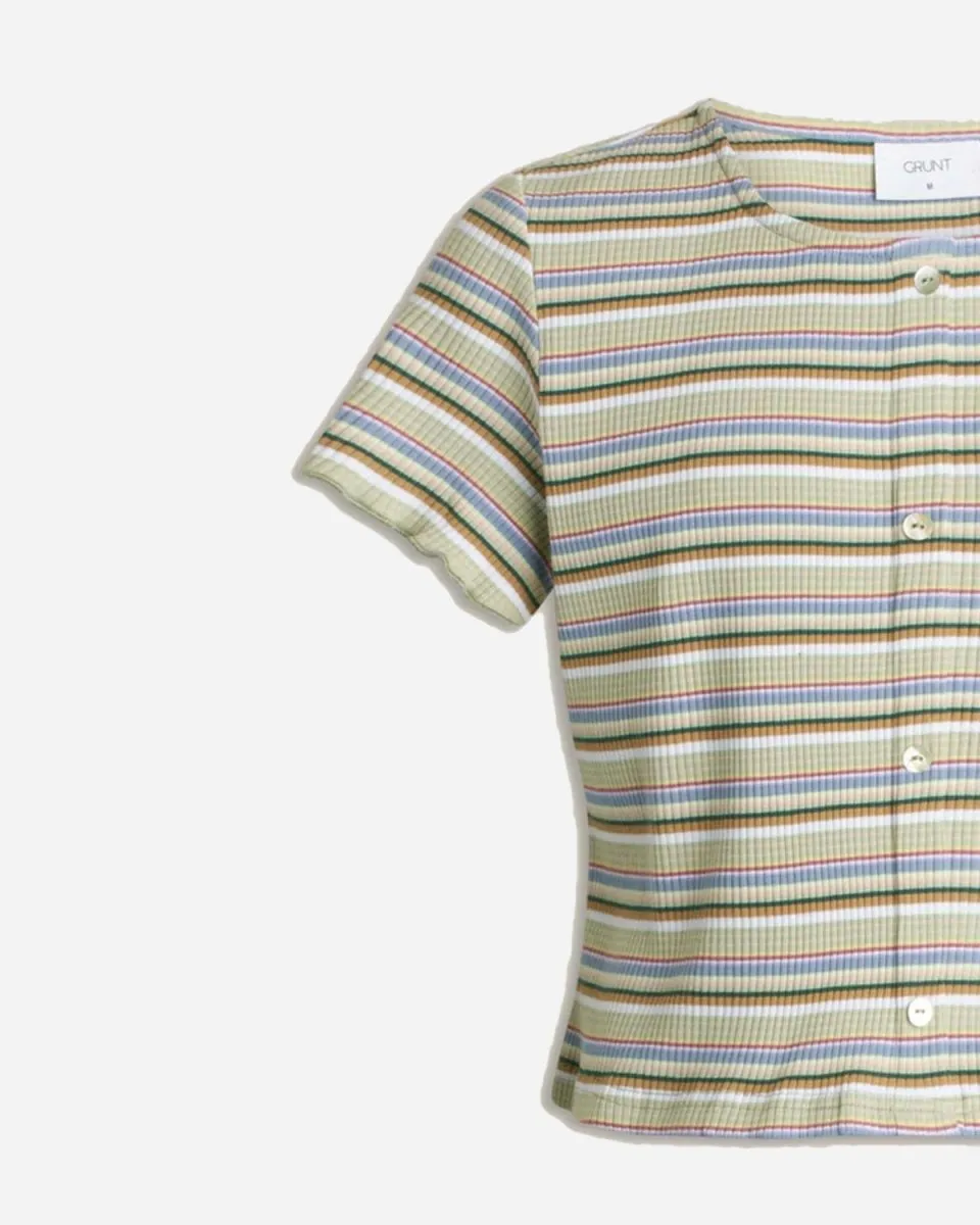 Fodil Rib Tee - Light Green