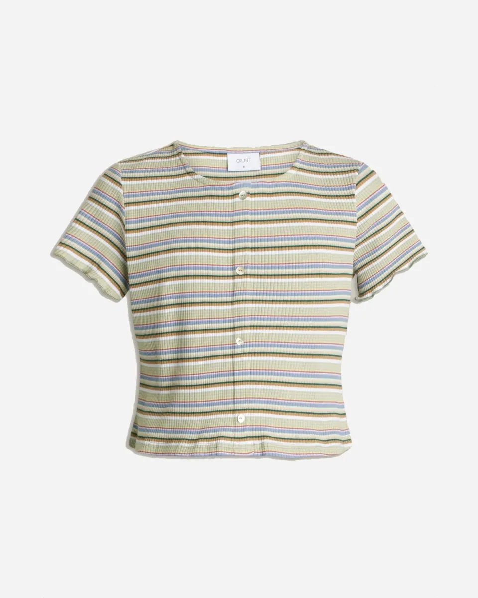 Fodil Rib Tee - Light Green