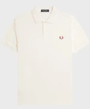 Fred Perry M6000 Plain Polo Shirt Y45 Light Ecru/Cinnamon